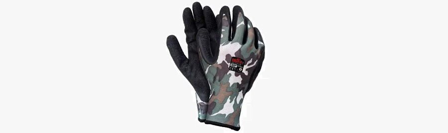 Gant camouflage militaire - enduit latex