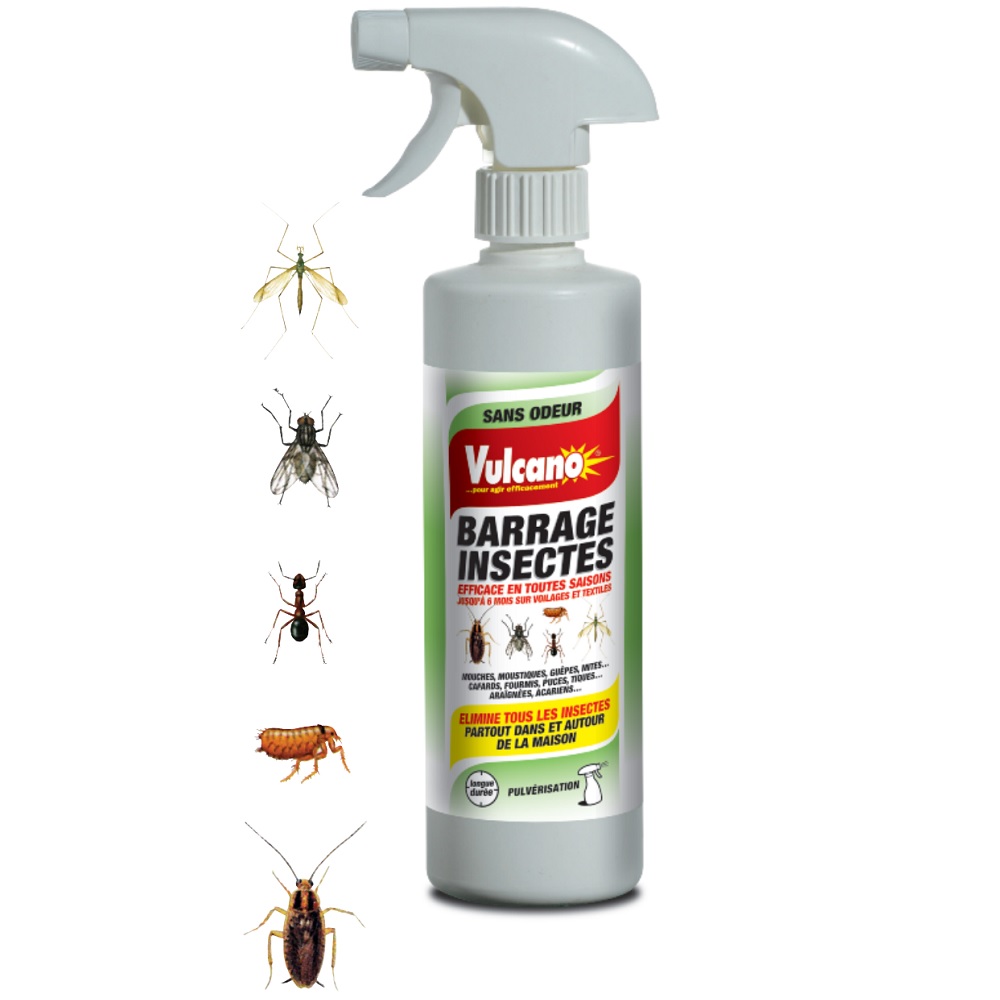 Barrage insecticide volants, rampants et acariens - Vulcano