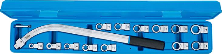 Jeu de clés pour tendeurs de courroies | douze pans 12 - 19 mm / profil E E10 - E18 | 5 pièces