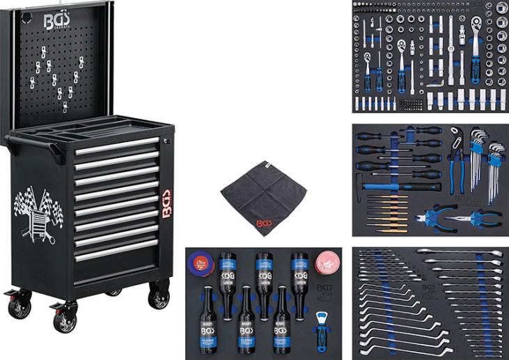 Servante d'atelier | 8 tiroirs | avec 263 outils