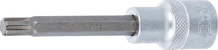 Douilles à embouts | longueur 100 mm | 12,5 mm (1/2) | profil cannelé (pour RIBE) M8