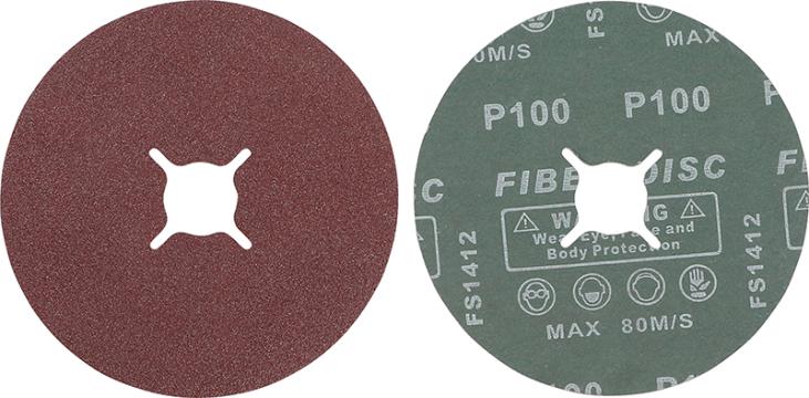 Jeu de disques abrasifs à fibres | grain 100 | oxyde d’aluminium | 10 pièces