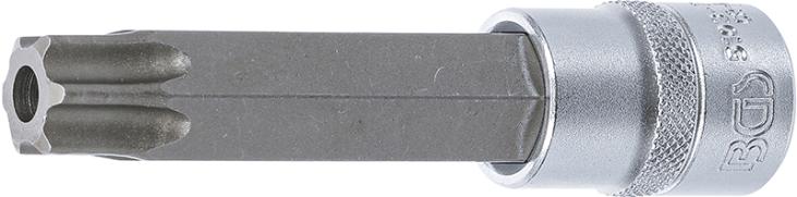 Douille à embouts | longueur 110 mm | 1/2 | profil T (pour Torx) avec perçage T80