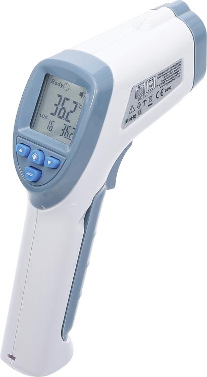 Thermomètre de fièvre de front | sans contact, infrarouge | pour mesure de personnes et d’objets | 0 - 100°