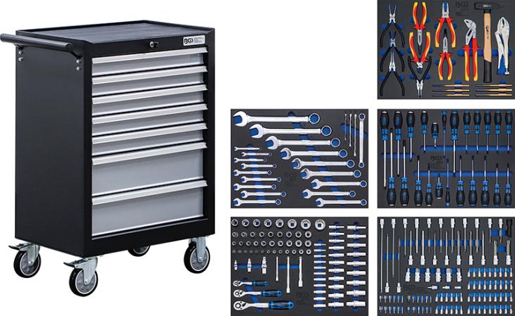 Servante d'atelier | 7 tiroirs | avec 246 outils