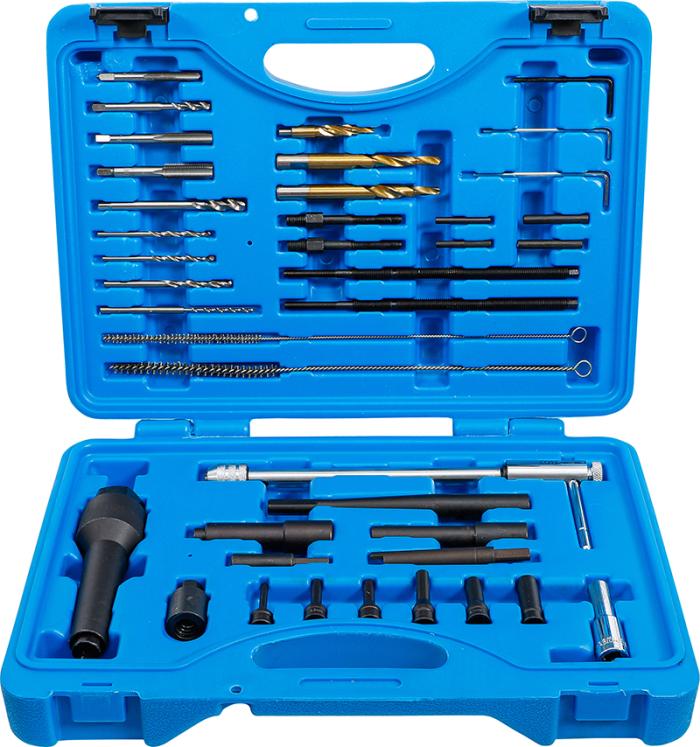 Jeu d’outils pour bougies de préchauffage et kit de réparation de filetages | M8, M10 | 41 pièces
